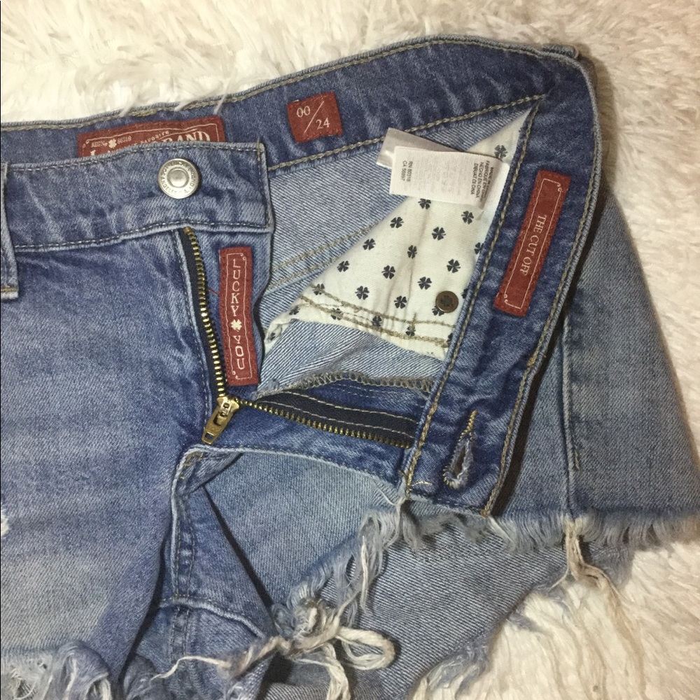 New Lucky Brand The Cut Off Clover Denim Shorts
